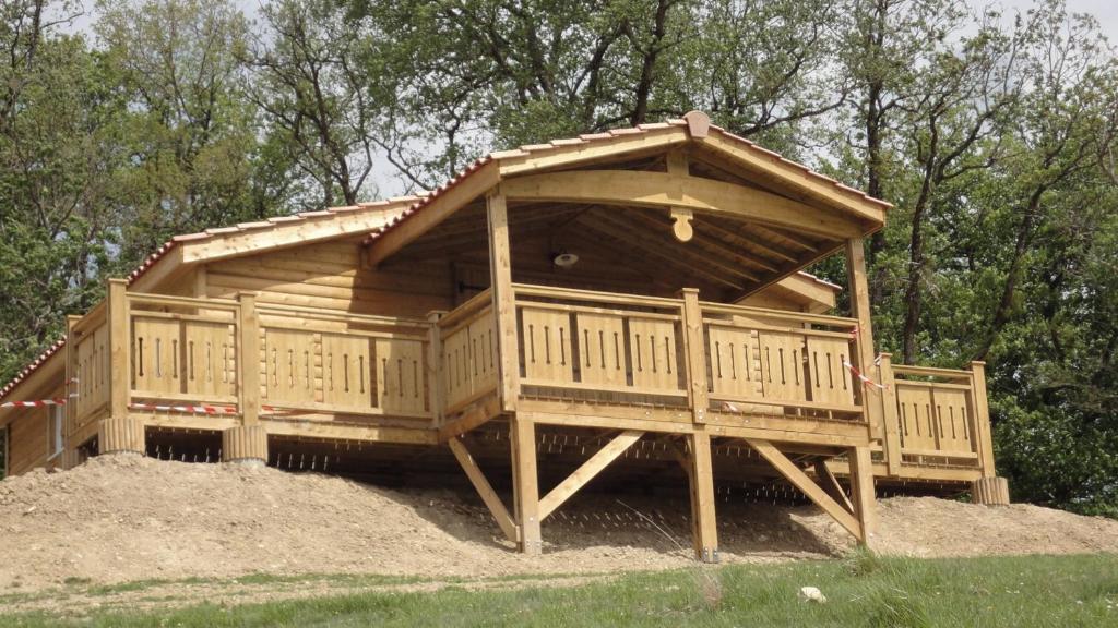Chalet Domaine De Combe Ramond Hotell Veilhes Rum bild